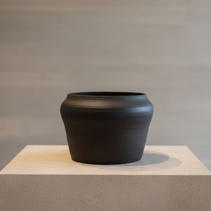 ATRA SİYAH SERAMİK VAZO